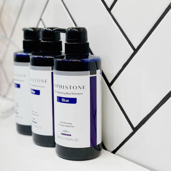 Синий Шампунь Milbon Sophistone Color Balancing Blue Shampoo