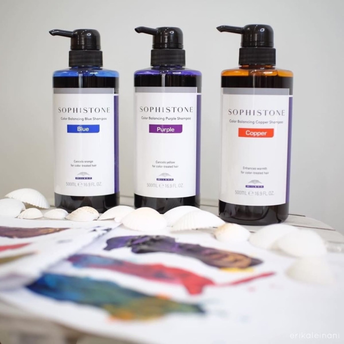 Синий Шампунь Milbon Sophistone Color Balancing Blue Shampoo