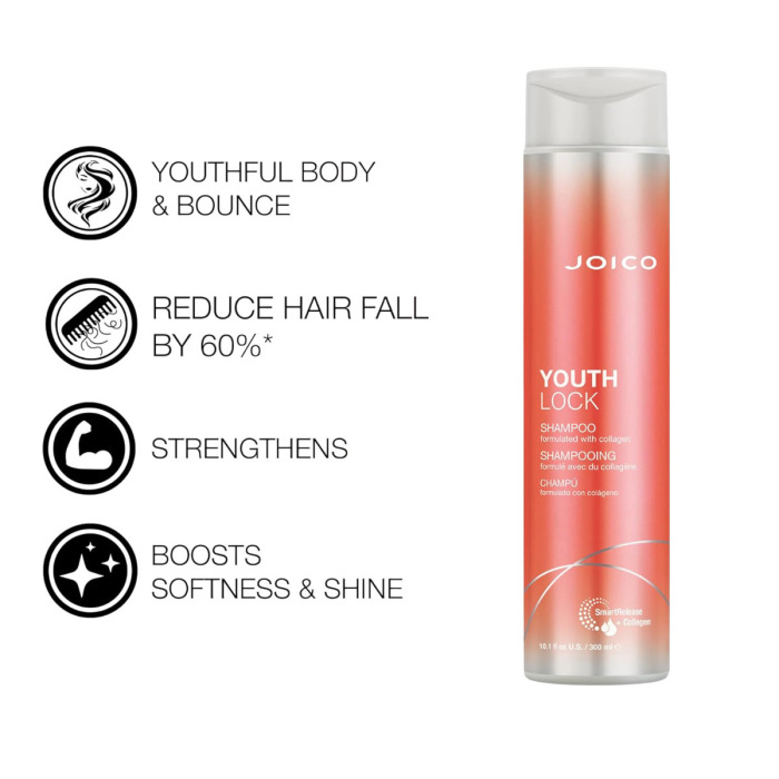 Шампунь с Коллагеном для Длинных/Зрелых Волос Joico YouthLock Shampoo Formulated with Collagen