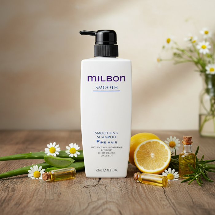 Разглаживающий Шампунь для Тонких Волос Milbon Smooth Smoothing Shampoo Fine Hair