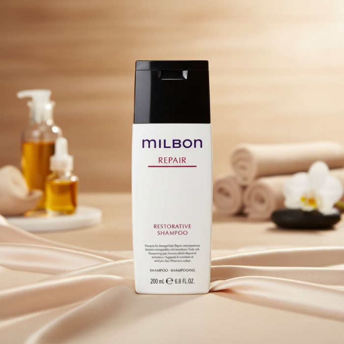 Восстанавливающий Шампунь для Слабых, Поврежденных, Окрашенных Волос Milbon Repair Restorative Shampoo