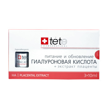Сыворотка «Гиалуроновая Кислота + Экстракт Плаценты» Tete Cosmeceutical Hyaluronic Acid + Placental Extract