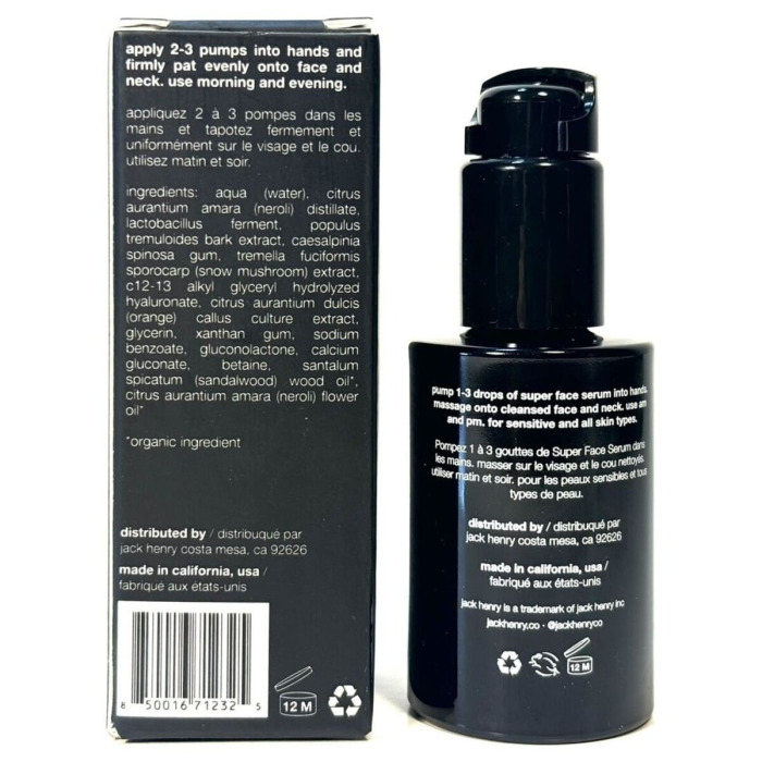 Антивозрастная Осветляющая Сыворотка для Лица Jack Henry Super Face Serum