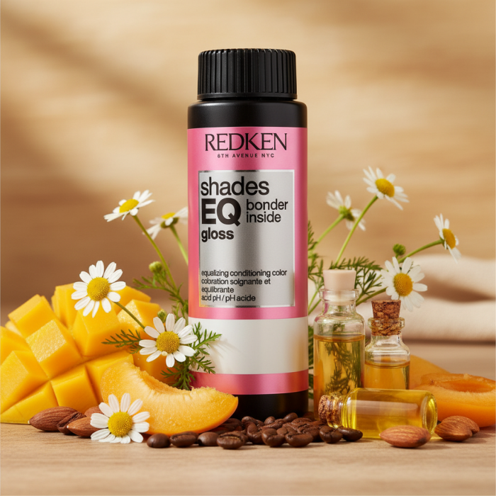 Краска для Волос с Бондером Тон-в-Тон без Аммиака с Эффектом Кондиционера (Теплые Оттенки) Redken Shades EQ Gloss Bonder Inside All in One Bonder + Hair Toner (WARM IT UP), 60 мл