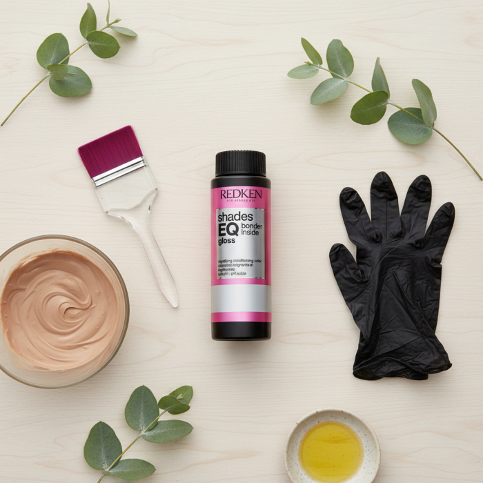 Краска для Волос с Бондером Тон-в-Тон без Аммиака с Эффектом Кондиционера (Оттенки Блонд) Redken Shades EQ Gloss Bonder Inside All in One Bonder + Hair Toner (1001 Blondes), 60 мл