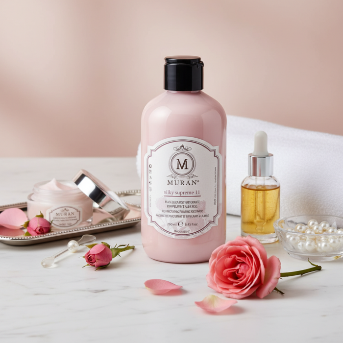 Восстанавливающая Маска для Волос с Розами MURAN Silky Supreme 11 Restructuring Plumping Rose Mask