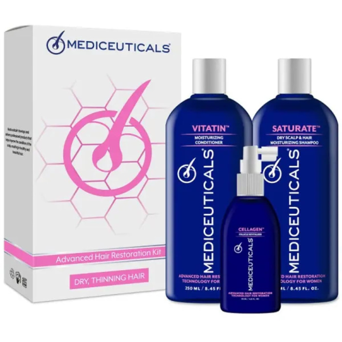 Набор для Стимуляции Роста Сухих и Истонченных Волос для Женщин Mediceuticals Advanced Hair Restoration Kit