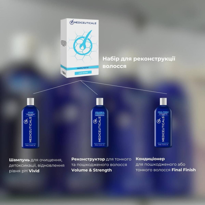 Реконструктор для Тонких, Поврежденных и Ослабленных Волос Mediceuticals Volume & Strength Hair Reconstructor