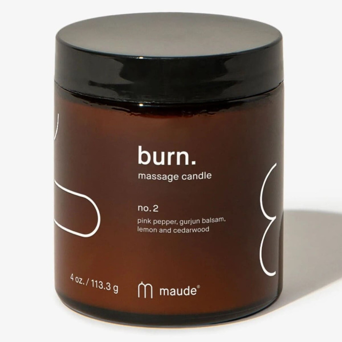 Свеча для Массажа Аромат №2 Maude Burn Massage Candle No.2 Pink Pepper, Gurjun Balsam and Ets.