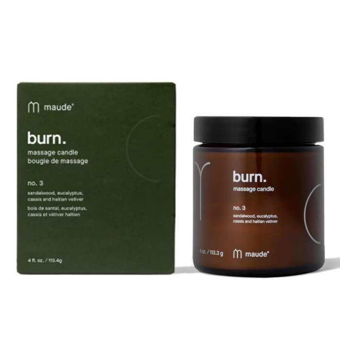 Свеча для Массажа Аромат №3 Maude Burn Massage Candle No.3 Sandalwood, Eucalyptus and Ets.