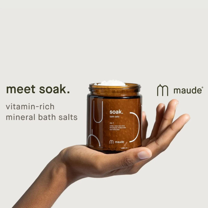 Минеральная Cоль для Ванны Аромат №1 Maude Soak Bath Salts No.1 Amber, Cedar Leaf, Lemongrass and Ets.
