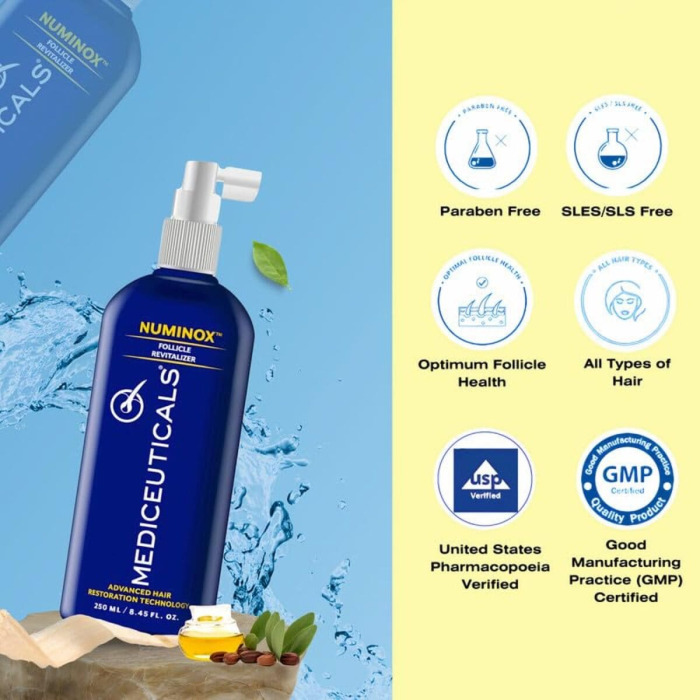 Стимулирующая Сыворотка для Роста Волос и Здоровья Кожи Головы Mediceuticals Numinox Follicle Revitalizer