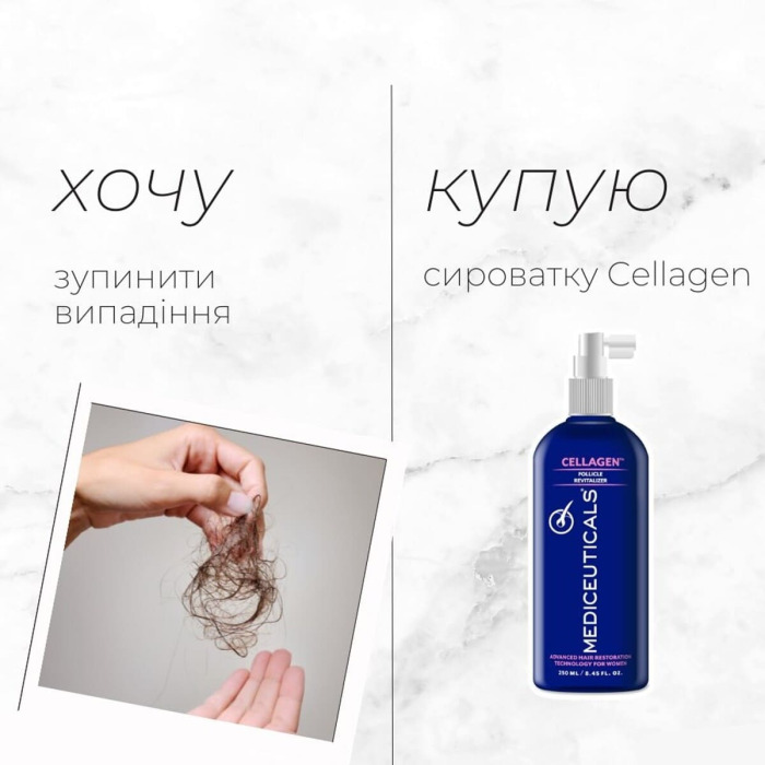 Стимулирующая Сыворотка для Роста Волос и Здоровья Кожи Головы для Женщин Mediceuticals Cellagen Follicle Revitalizer