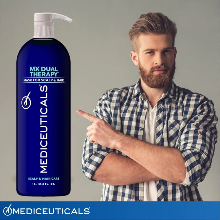 Восстанавливающая и Антивозрастная Маска для Волос и Кожи Головы Mediceuticals MX Dual Therapy Mask for Scalp & Hair