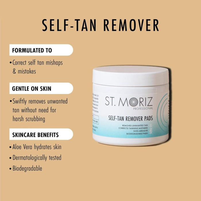 Пады для Удаления Автозагара St. Moriz Professional Self-Tan Remover Pads