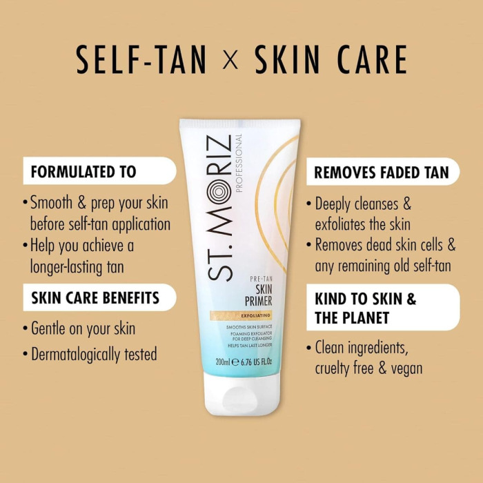 Скраб для Подготовки Тела к Нанесению Автобронзата St. Moriz Professional Pre-Tan Skin Primer Exfoliating