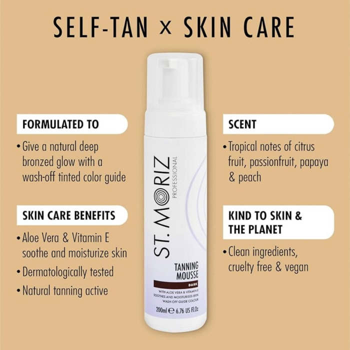 Автобронзат-Мусс Темный St. Moriz Professional Tanning Mousse Dark