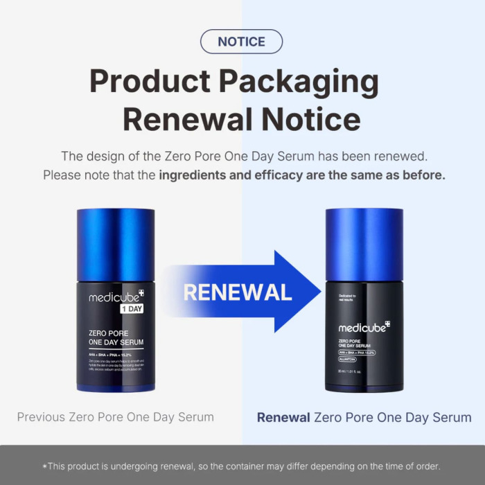 Сыворотка с Кислотами для Сужения Пор Medicube Zero Pore One Day Serum