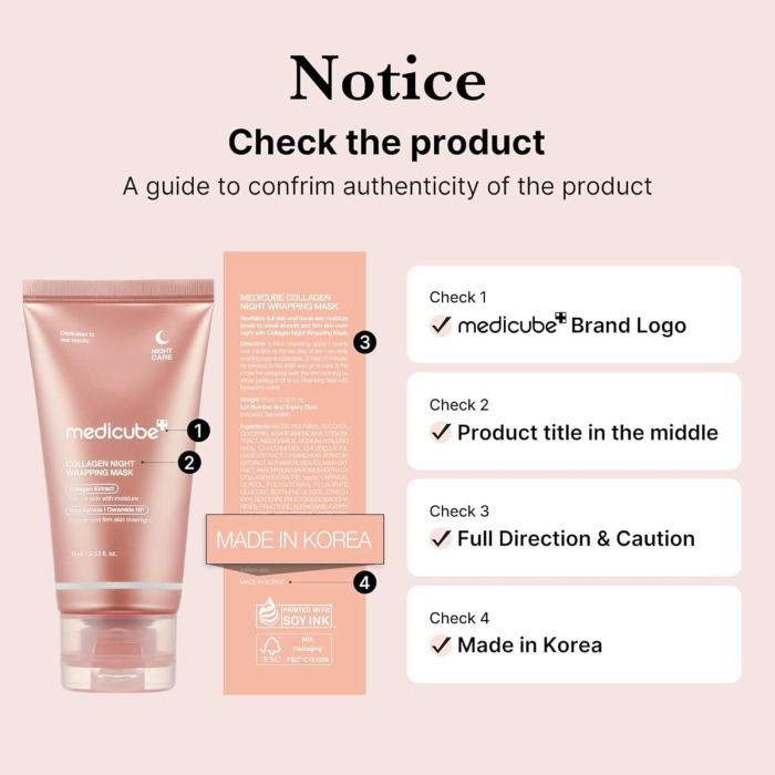 Укрепляющая Ночная Коллагеновая Маска для Лица Medicube Collagen Night Wrapping Mask