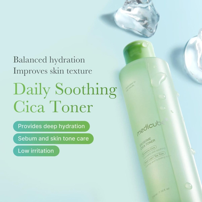 Успокаивающий Тонер с Экзосомами Центеллы и Чайным Деревом Medicube Exosome Cica Toner