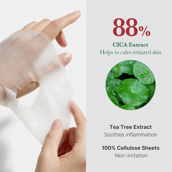 Набор Успокаивающих Масок с Центеллой, Алое и Зеленым Чаем Medicube Super Cica Daily Quick Mask