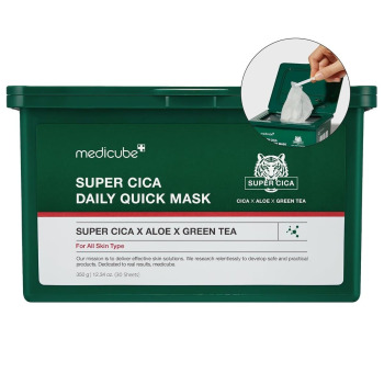 Набір Заспокійливих Масок з Центеллою, Алое та Зеленим Чаєм Medicube Super Cica Daily Quick Mask