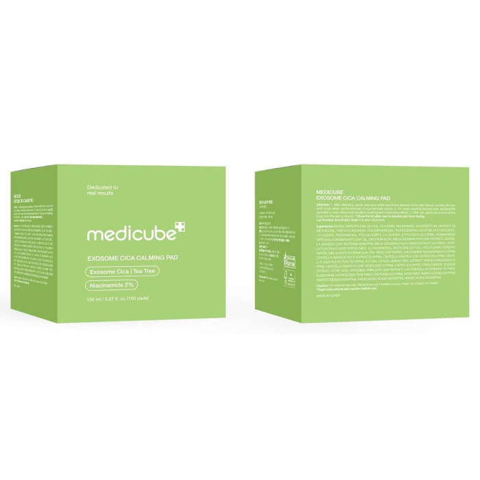 Успокаивающие Тонер-Педы с Экзосомами Центеллы и Чайным Деревом Medicube Exosome Cica Calming Pad