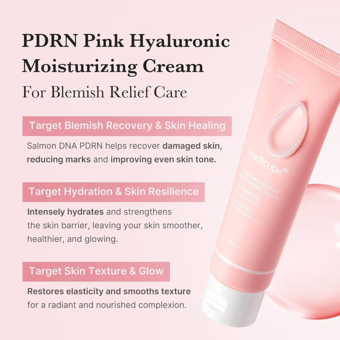 Увлажняющий Крем с Полинуклеотидами и Гиалуроновой Кислотой Medicube PDRN Pink Hyaluronic Moisturizing Cream