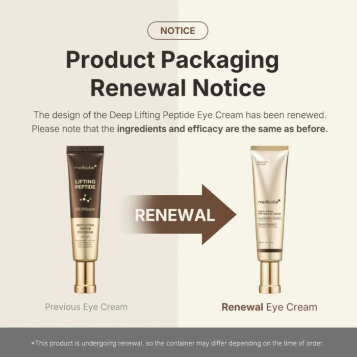Подтягивающий Крем для Контура Глаз с Пептидным Комплексом Medicube Deep Lifting Peptide Eye Cream