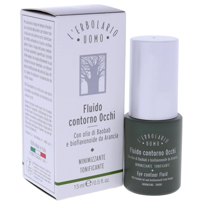 Крем-Гель для Кожи Вокруг Глаз для Мужчин «Баобаб» L'Erbolario Uomo Eye Contour Fluid