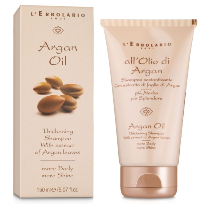 Шампунь для Укрепления Волос на Основе Масла Аргании L'Erbolario Lodi Argan Oil Thickening Shampoo