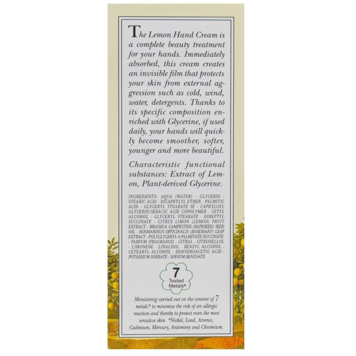Крем для Рук «Лимонный» L'Erbolario Lodi Lemon Hand Cream