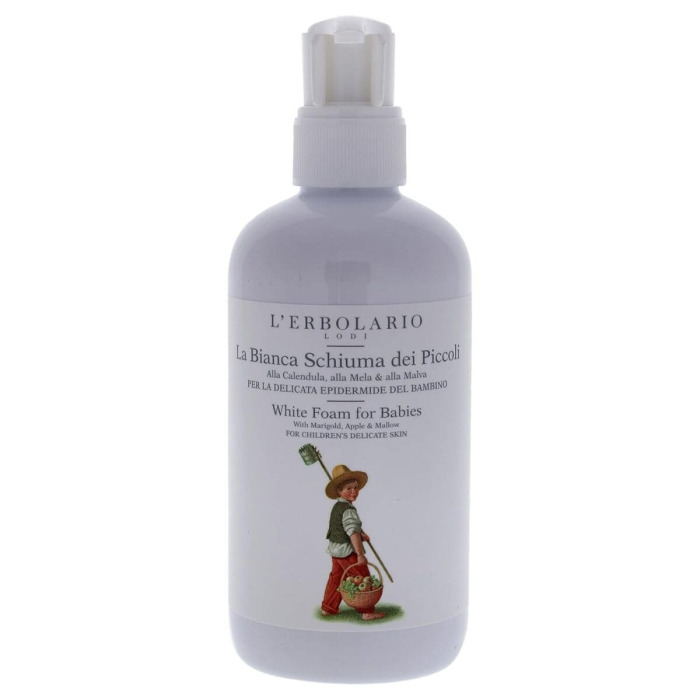 Детская Белая Пенка-Шампунь с Календулой, Яблоком и Мальвой L'Erbolario Lodi White Foam for Babies