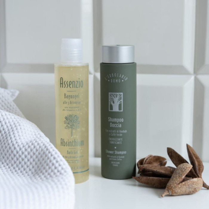 Шампунь-Гель для Душа «Баобаб» L'Erbolario Uomo Shower Shampoo with Extracts of Baobab and Green Coffee