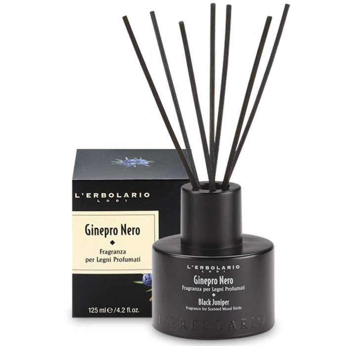 Диффузор «Черный Можжевельник» L'Erbolario Lodi Black Juniper Fragrance for Scented Wood Sticks