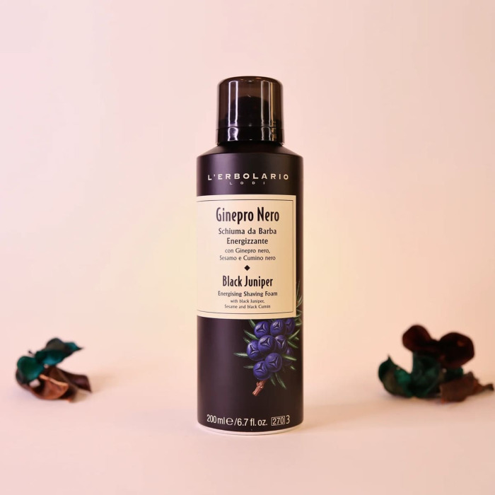 Пена для Бритья «Черный Можжевельник» L'Erbolario Lodi Black Juniper Energising Shaving Foam