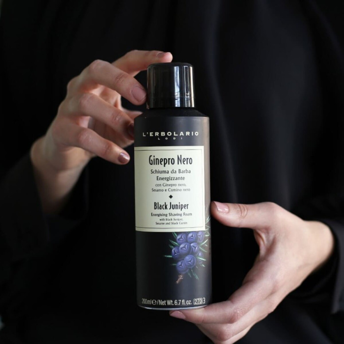 Пена для Бритья «Черный Можжевельник» L'Erbolario Lodi Black Juniper Energising Shaving Foam