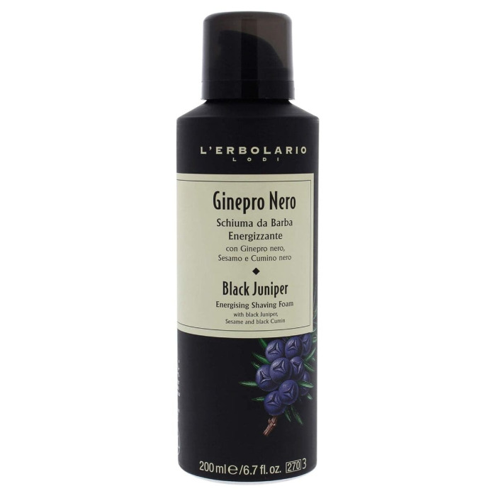 Пена для Бритья «Черный Можжевельник» L'Erbolario Lodi Black Juniper Energising Shaving Foam