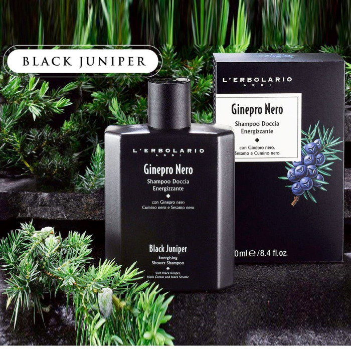 Шампунь-Гель для Душа «Черный Можжевельник» L'Erbolario Lodi Black Juniper Energising Shower Shampoo