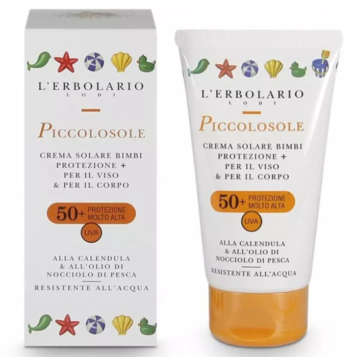 Детский Солнцезащитный Крем для Лица и Тела «Солнышко» L'Erbolario Lodi Piccolosole Sun Cream for Children SPF50+