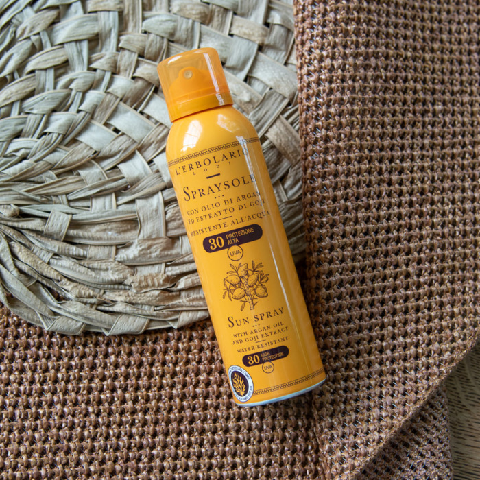 Спрей для Загара с Аргановым Маслом и Экстрактом Годжи L'Erbolario Lodi Sun Spray with Argan Oil and Goji Extract SPF30