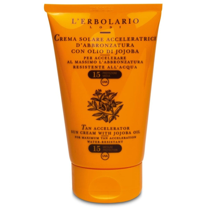 Крем для Быстрого Загара с Маслом Жожоба L'Erbolario Lodi Tan Accelerator Sun Cream with Jojoba Oil SPF15