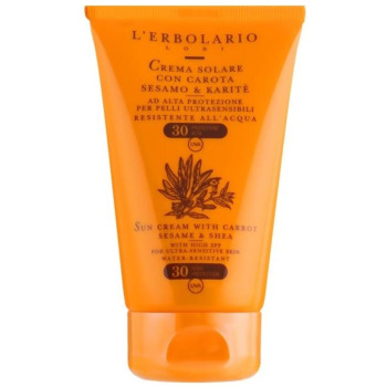 Солнцезащитный Крем с Морковью, Маслом Кунжута и Маслом Ши L'Erbolario Lodi Sun Cream with Carrot, Sesame & Shea SPF30 Солнцезащитный Крем с Морковью, Маслом Кунжута и Маслом Ши L'Erbolario Lodi Sun Cream with Carrot, Sesame & Shea SPF30
