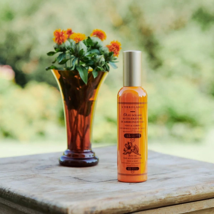 Масло для Загара Лица и Тела L'Erbolario Lodi Sun Oil Tan Accelerator SPF15