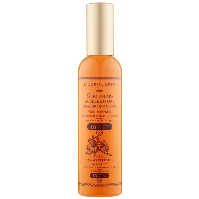 Масло для Загара Лица и Тела L'Erbolario Lodi Sun Oil Tan Accelerator SPF15