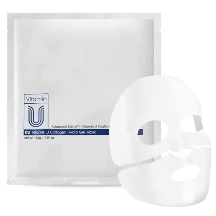 Гидрогелевая Маска Двойного Действия для Наполнения и Сияния Кожи CU SKIN Vitamin U Collagen Hydro Gel Mask