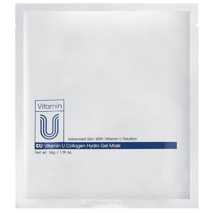 Гидрогелевая Маска Двойного Действия для Наполнения и Сияния Кожи CU SKIN Vitamin U Collagen Hydro Gel Mask