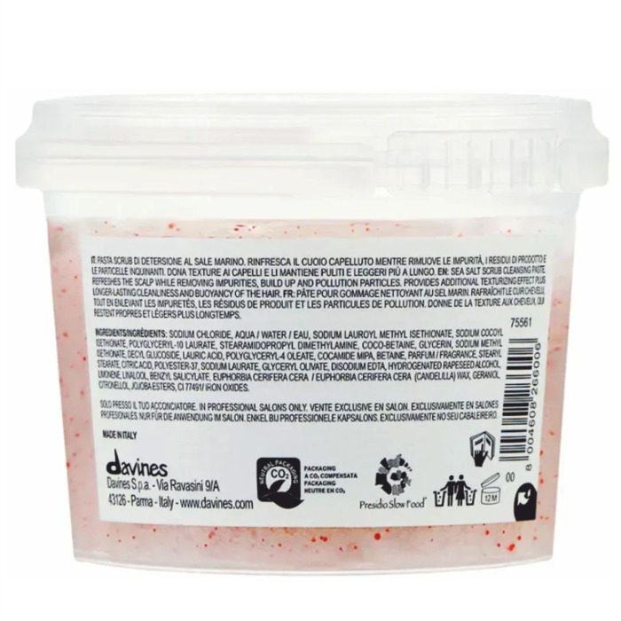 Очищающая Паста-Скраб с Морской Солью Davines Solu Sea Salt Scrub Cleanser
