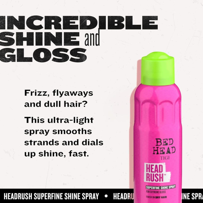 Спрей-Блеск для Волос Легкой Фиксации TIGI Bed Head Headrush Superfine Shine Spray