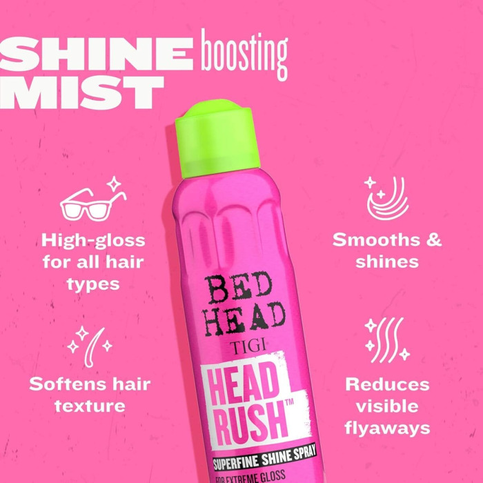 Спрей-Блеск для Волос Легкой Фиксации TIGI Bed Head Headrush Superfine Shine Spray